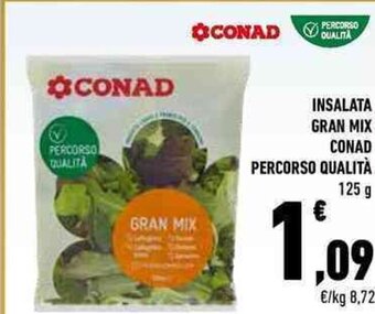 Conad INSALATA GRAN MIX CONAD PERCORSO QUALITÀ 125 g offerta