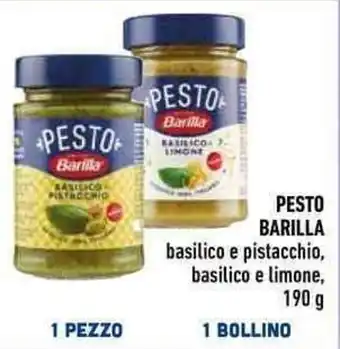Conad PESTO BARILLA basilico e pistacchio, basilico e limone, 190 g offerta