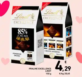 Spazio Conad PRALINE EXCELLENCE LINDT 150 g offerta