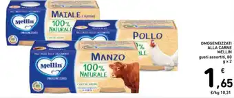 Spazio Conad OMOGENEIZZATI ALLA CARNE MELLIN 80 g x 2 offerta