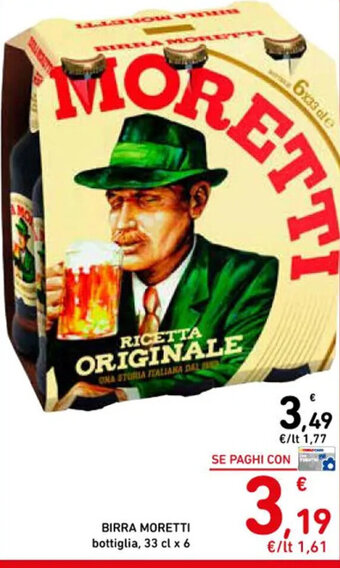 Spazio Conad BIRRA MORETTI 33 cl x 6 offerta