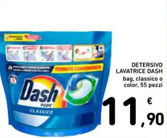 Spazio Conad DETERSIVO LAVATRICE DASH 55 pezzi offerta