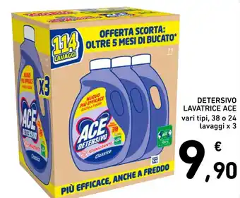 Spazio Conad DETERSIVO LAVATRICE ACE 38 o 24 lavaggi x 3 offerta