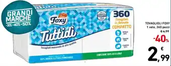 Spazio Conad FOXY TOVAGLIOLI 1 velo, 360 pezzi offerta