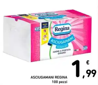 Spazio Conad ASCIUGAMANI REGINA 100 pezzi offerta
