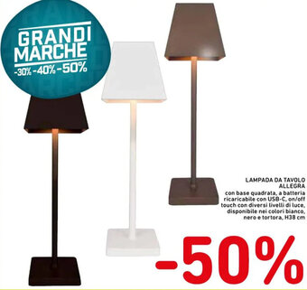 Spazio Conad LAMPADA DA TAVOLO ALLEGRA offerta