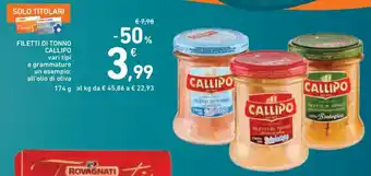 Spazio Conad FILETTI DI TONNO CALLIPO vari tipi offerta