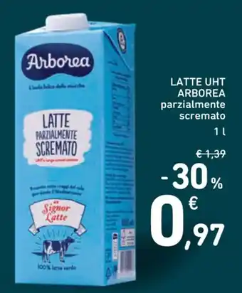 Spazio Conad LATTE UHT ARBOREA parzialmente scremato 1 L offerta