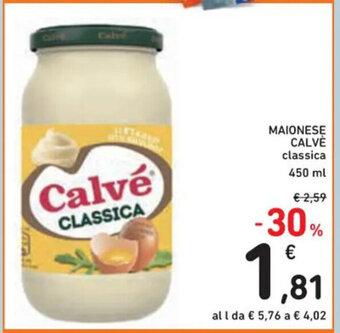 Spazio Conad MAIONESE CALVE classica 450 ml offerta