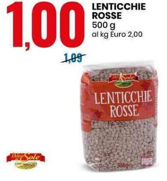 Eurospin LENTICCHIE ROSSE 500 g offerta