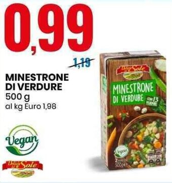 Eurospin MINESTRONE DI VERDURE 500 g offerta