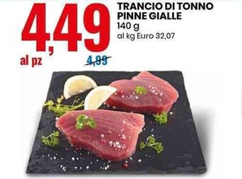 Eurospin TRANCIO DI TONNO PINNE GIALLE 140 g offerta