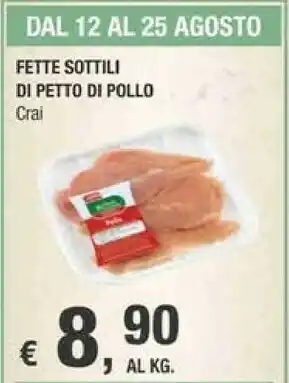 Crai Fette Sottili Di Petto Di Pollo offerta
