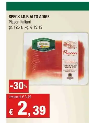 Crai Piaceri Italiani Speck Igp Alto Adig offerta