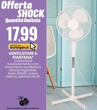 Eurospin VENTILATORE A PIANTANA* offerta