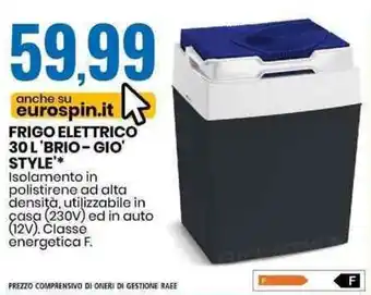 Eurospin FRIGO ELETTRICO 30 L'BRIO-GIO' STYLE'* offerta