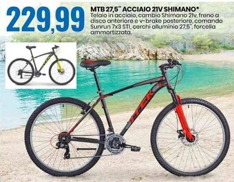 MTB 27,5" ACCIAIO 21V SHIMANO*