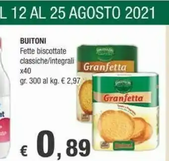 Crai Buitoni Fette Biscottate Classiche offerta