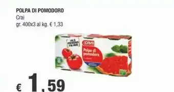 Crai Polpa Di Pomodoro offerta