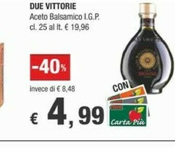 Crai Due vittorie Aceto Balsamico Di Modena IGP 250 G(ml) offerta