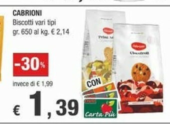 Crai Cabrioni Biscotti offerta