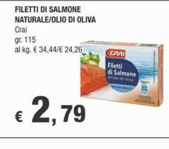 Crai Crai Filetti Di Salmone Naturale offerta