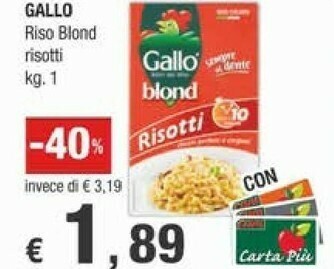 Crai Gallo Riso Blond Risotti offerta