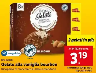 Lidl Bon Gelati Gelato alla vaniglia bourbon 8x 84 g (672) conf. offerta