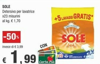 Crai Sole Detersivo Per Lavatrice offerta