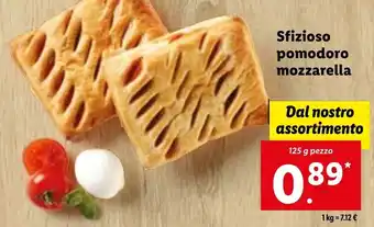 Lidl Sfizioso pomodoro mozzarella 125 g pezzo offerta