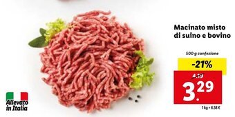 Lidl Macinato misto di suino e bovino 500 g offerta