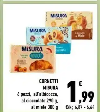 Conad Misura Cornetti Alla Crema 300 G(ml) offerta
