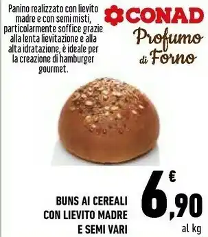 Conad Conad Buns Al Cereali Con Lievito Madre E Semi offerta