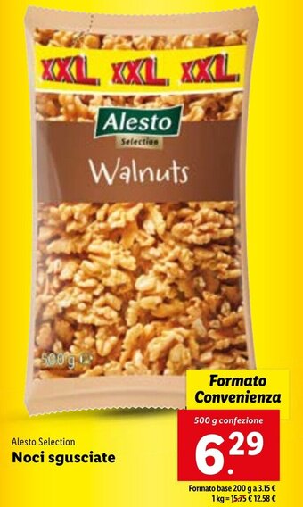 Lidl Alesto Selection Noci sgusciate 500 g confezione offerta