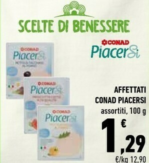 Conad Conad - Prosciutto Cotto Alta Qualità Piacersi 100 G(ml) offerta