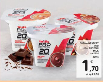 Spazio Conad CREMA DESSERT PRO HIGH PROTEIN MILK 200 g offerta