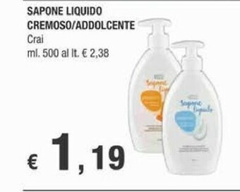 Crai Crai Sapone Liquido Cremoso offerta