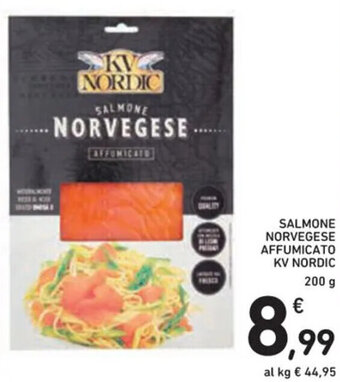 Spazio Conad SALMONE NORVEGESE AFFUMICATO KV NORDIC 200 g offerta