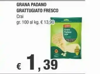 Crai Grana Padano Grattugiato Fresco offerta