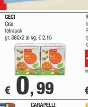 Crai Crai - Ceci 380 g(ml) offerta