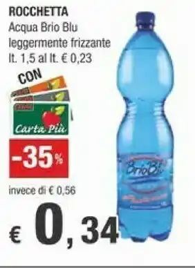 Crai Rocchetta Acqua Minerale Naturale Leggermente Frizzante Brio Blu 1500 G(ml) offerta