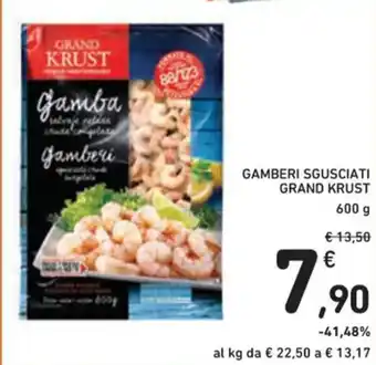 Spazio Conad GAMBERI SGUSCIATI GRAND KRUST 600 g offerta
