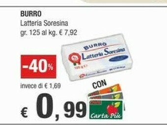Crai Latteria Soresina Burro 125 G(ml) offerta