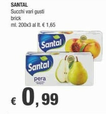 Crai Santal Succo Di Pera offerta
