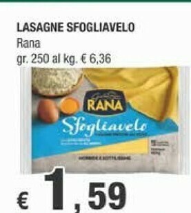 Crai Rana Lasagne Sfogliavelo offerta