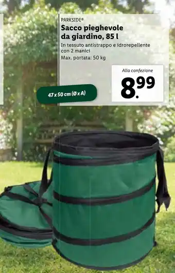 Lidl PARKSIDEⓇ Sacco pieghevole da giardino, 85 l offerta