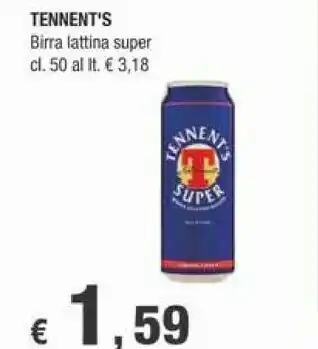 Crai Tennent's Birra Lattina offerta