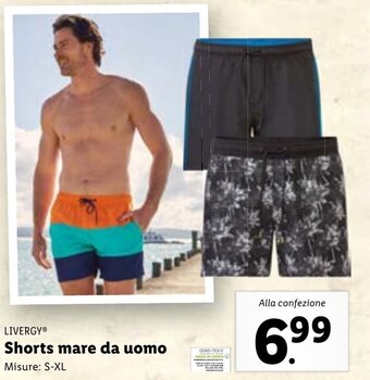 Lidl LIVERGYⓇ Shorts mare da uomo Misure: S-XL offerta