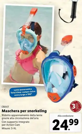 Lidl CRIVIT Maschera per snorkeling Misure: S-XL offerta