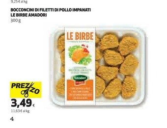 Coop Amadori Le Birbe Con Spinaci Bocconcini Di Pollo Impanati Con Spinaci 300 G(ml) offerta